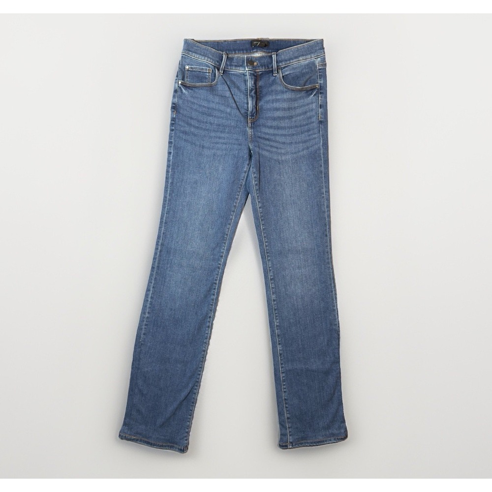 Ann Taylor The Slim Boot Jeans Womens 6 Tall Blue Mid Rise Stretch 34 Inseam